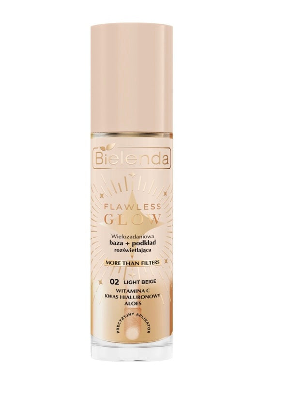 Bielenda Flawless Glow Baza i Podkład Rozświetlający 02 Light Beige 30ml