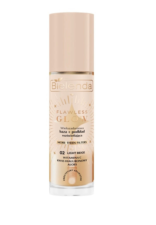 Bielenda Flawless Glow Baza i Podkład Rozświetlający 02 Light Beige 30ml