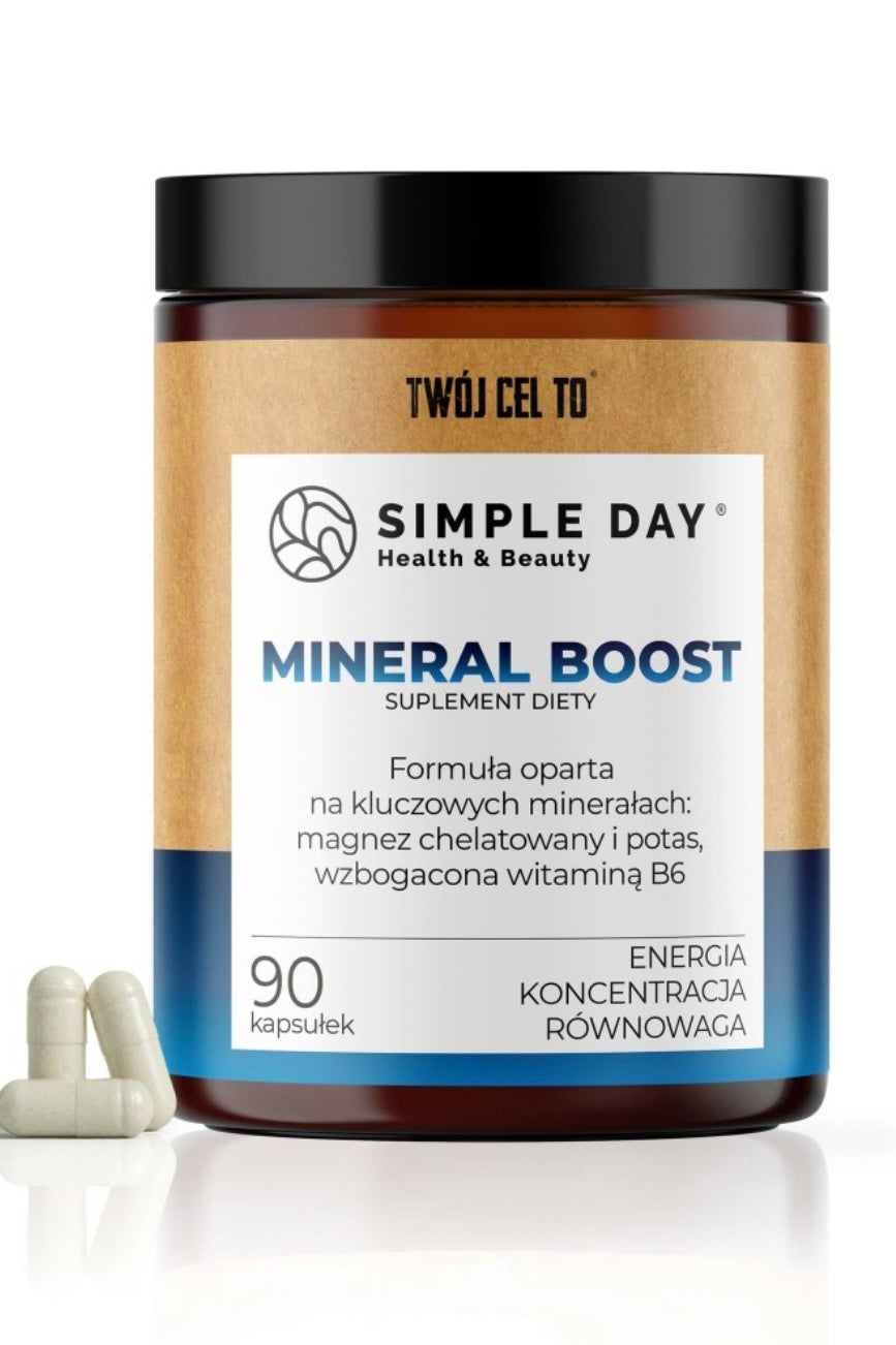 Twój Cel Mineral Boost – glicynian magnezu
Suplement diety wspierający równowagę elektrolitową, pracę mięśni i metabolizm energetyczny
90 kapsułek