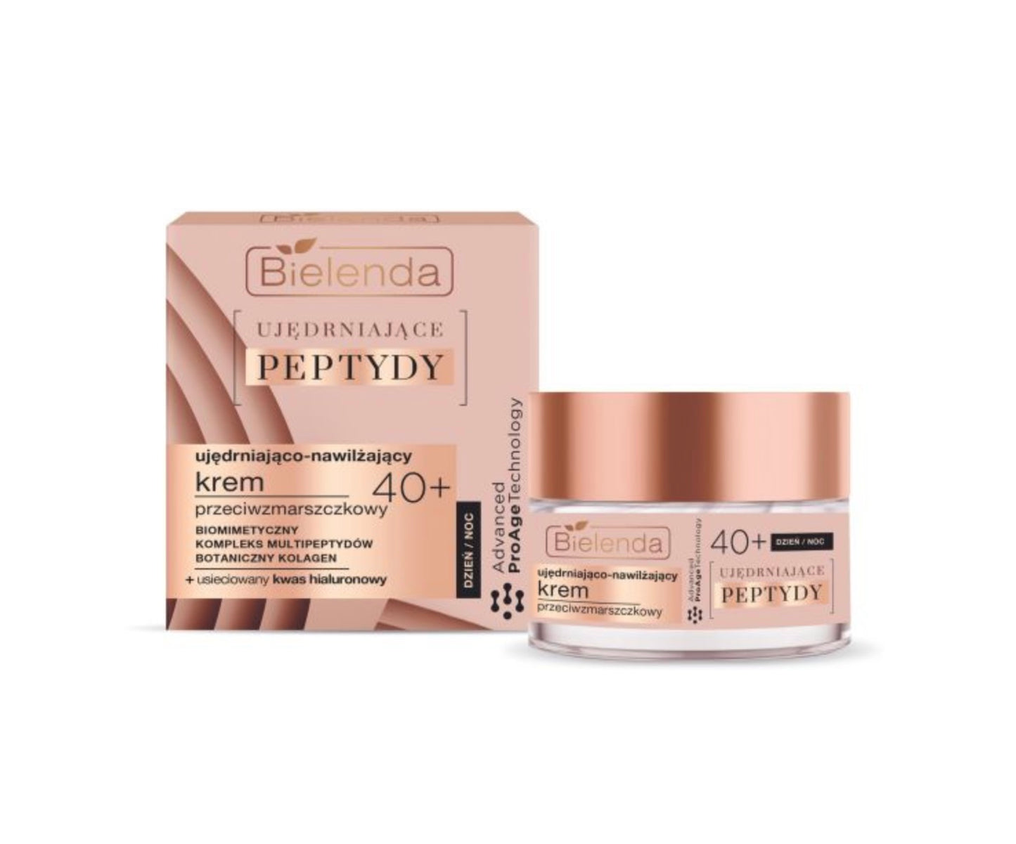Bielenda Ujędrniające Peptydy 40+ Nawilżająco-Ujędrniający Krem Przeciwzmarszczkowy na Dzień i na Noc 50ml