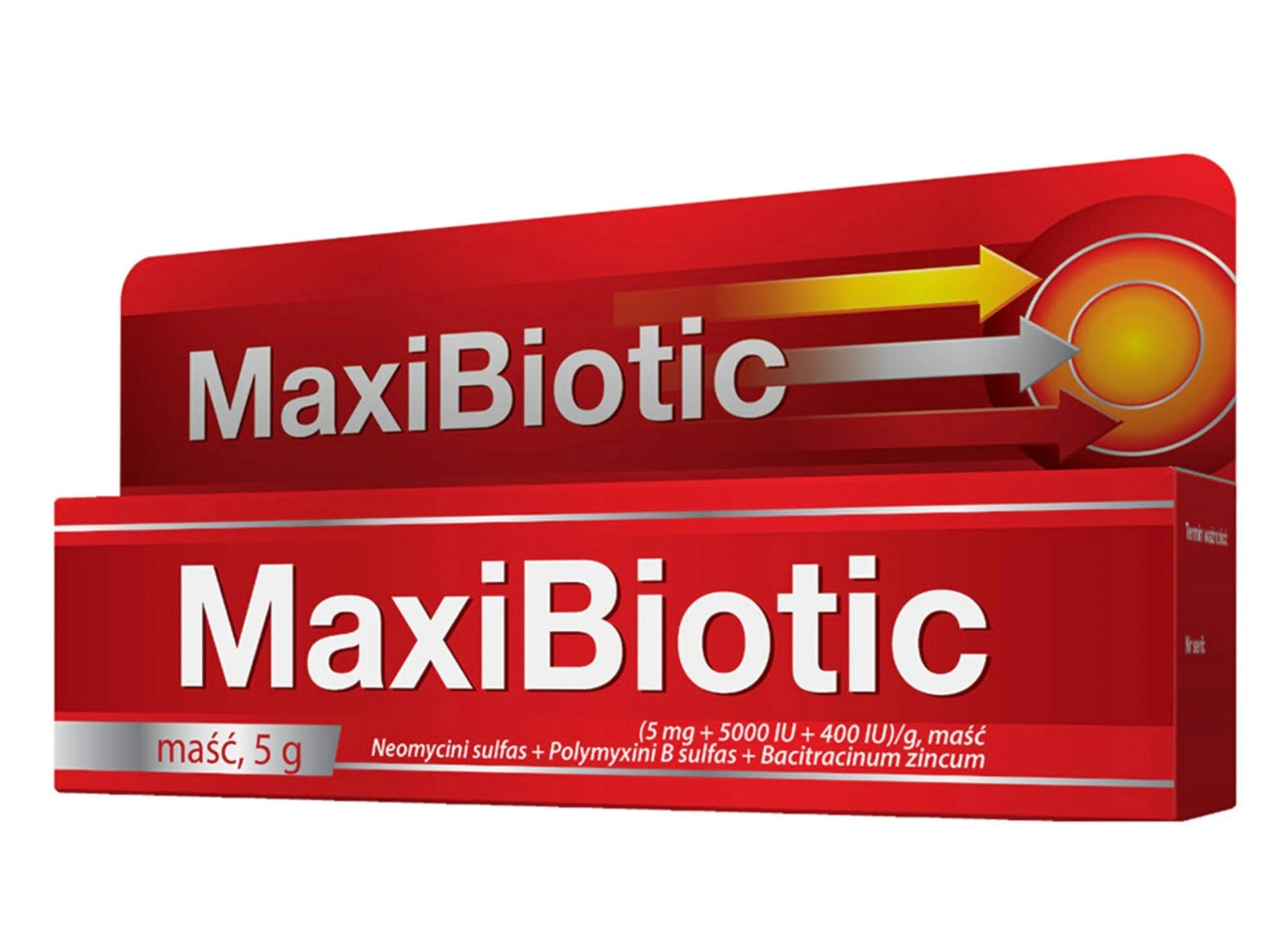 Maxibiotic (5 mg + 5000 UI + 400 UI)/ g, maść, 5 g