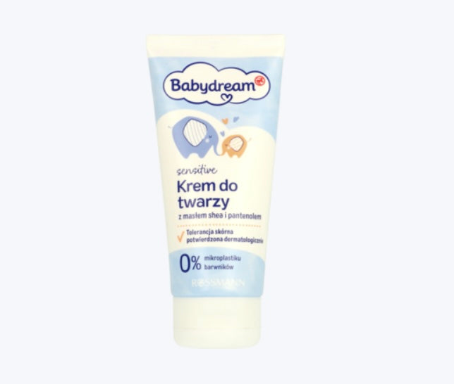 BABYDREAM Sensitive
Krem do twarzy z masłem shea i pantenolem
