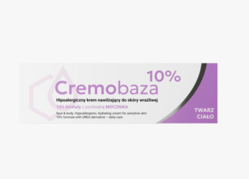 CREMOBAZA 10%
Krem nawilżający, hipoalergiczny, do skóry wrażliwej, twarz, ciało