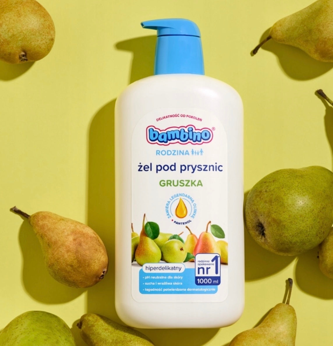 BAMBINO Rodzina żel pod prysznic hiperdelikatny Gruszka 1000ml
